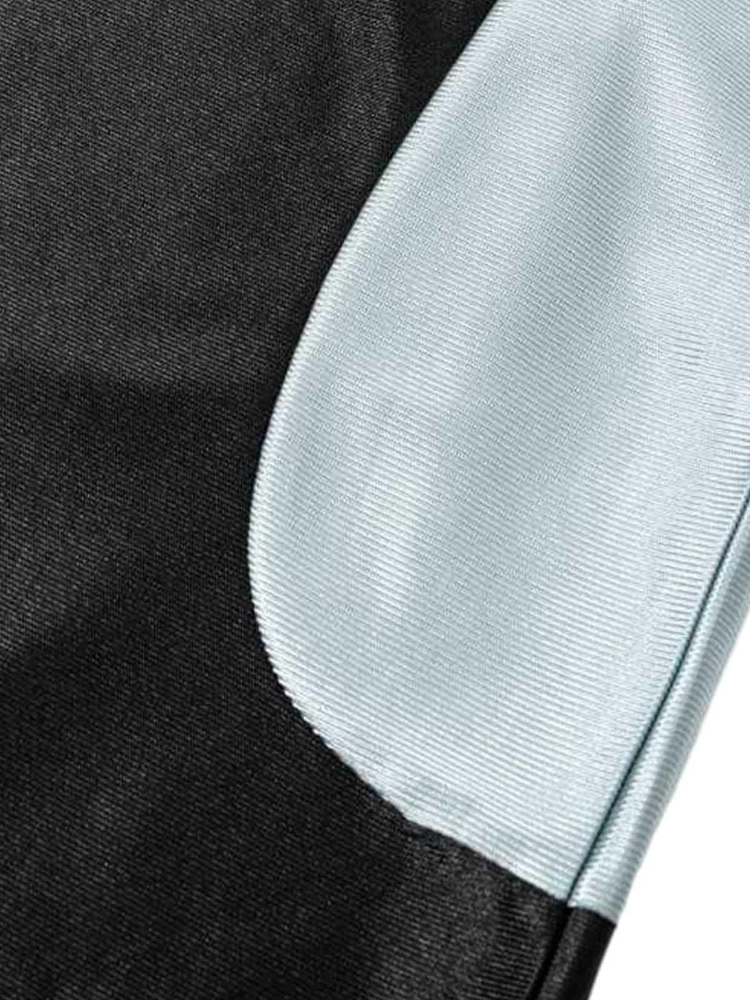 Intricate look at the jersey T-shirt with contrast stitching details by TALISHKO.