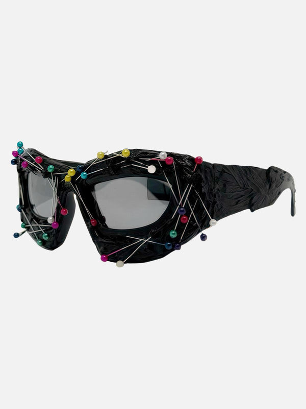 TALISHKO Hip Hop Punk Beaded Sunglasses