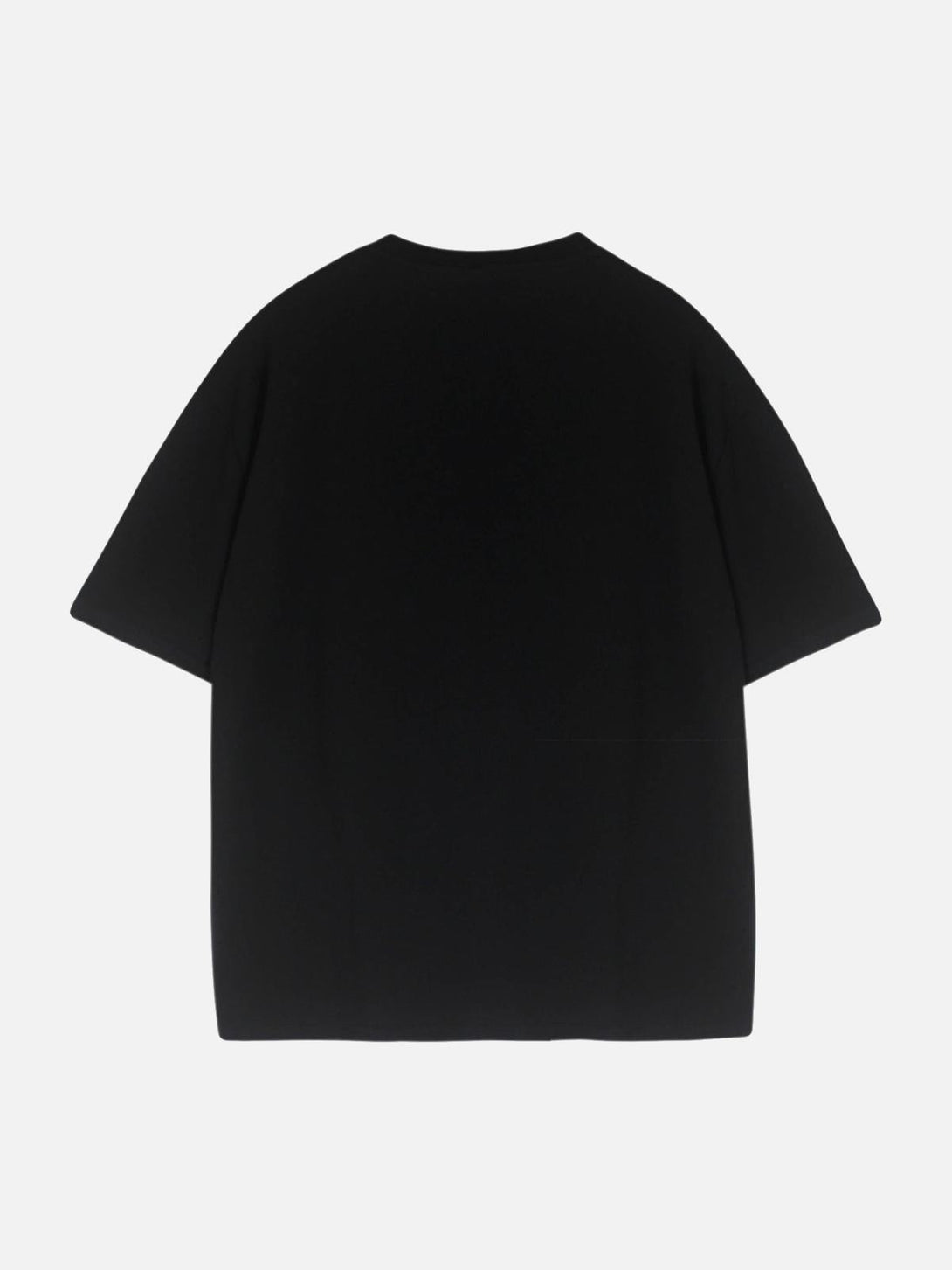 Back view of a black Creative Alphabet T-Shirt by TALISHKO, highlighting its simple design.