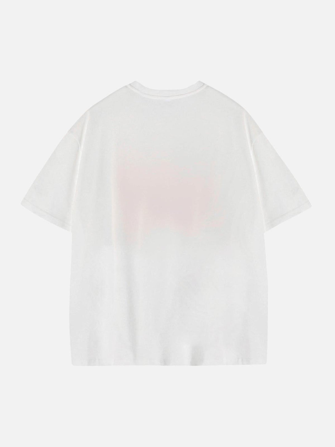 Back view of a white Creative Alphabet T-Shirt by TALISHKO, offering a minimalist style.