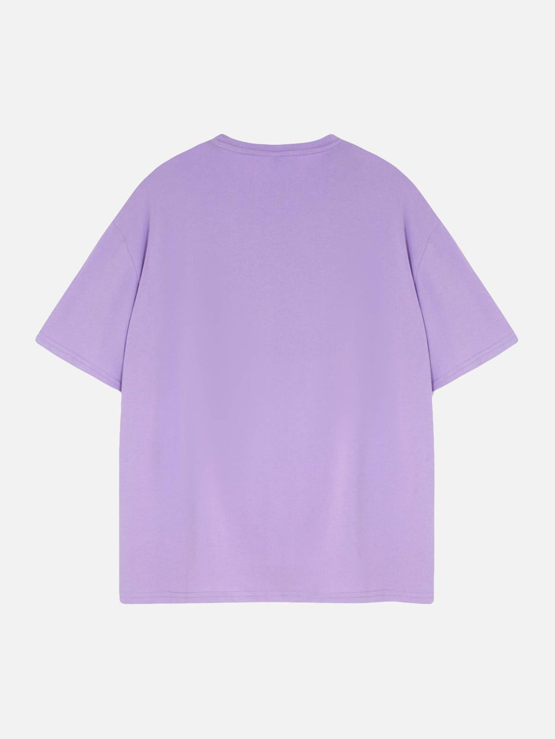 Back view of a purple T-shirt by TALISHKO, featuring a relaxed and casual fit.