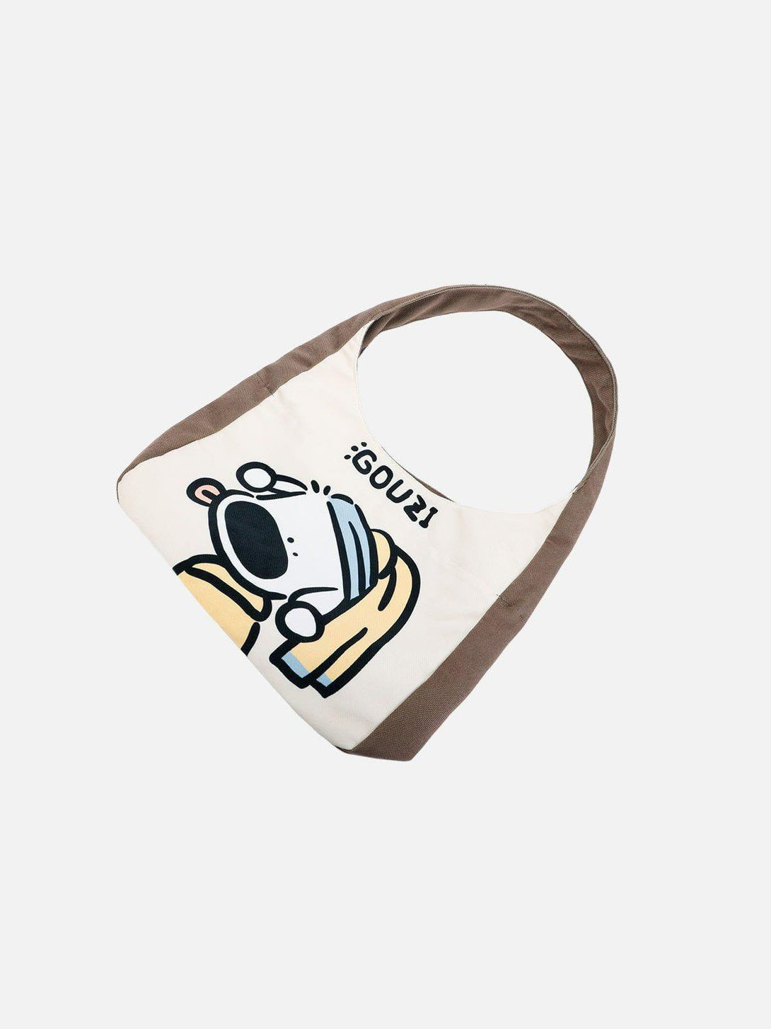 TALISHKO canvas bag featuring a whimsical puppy design on one side, perfect for everyday use.