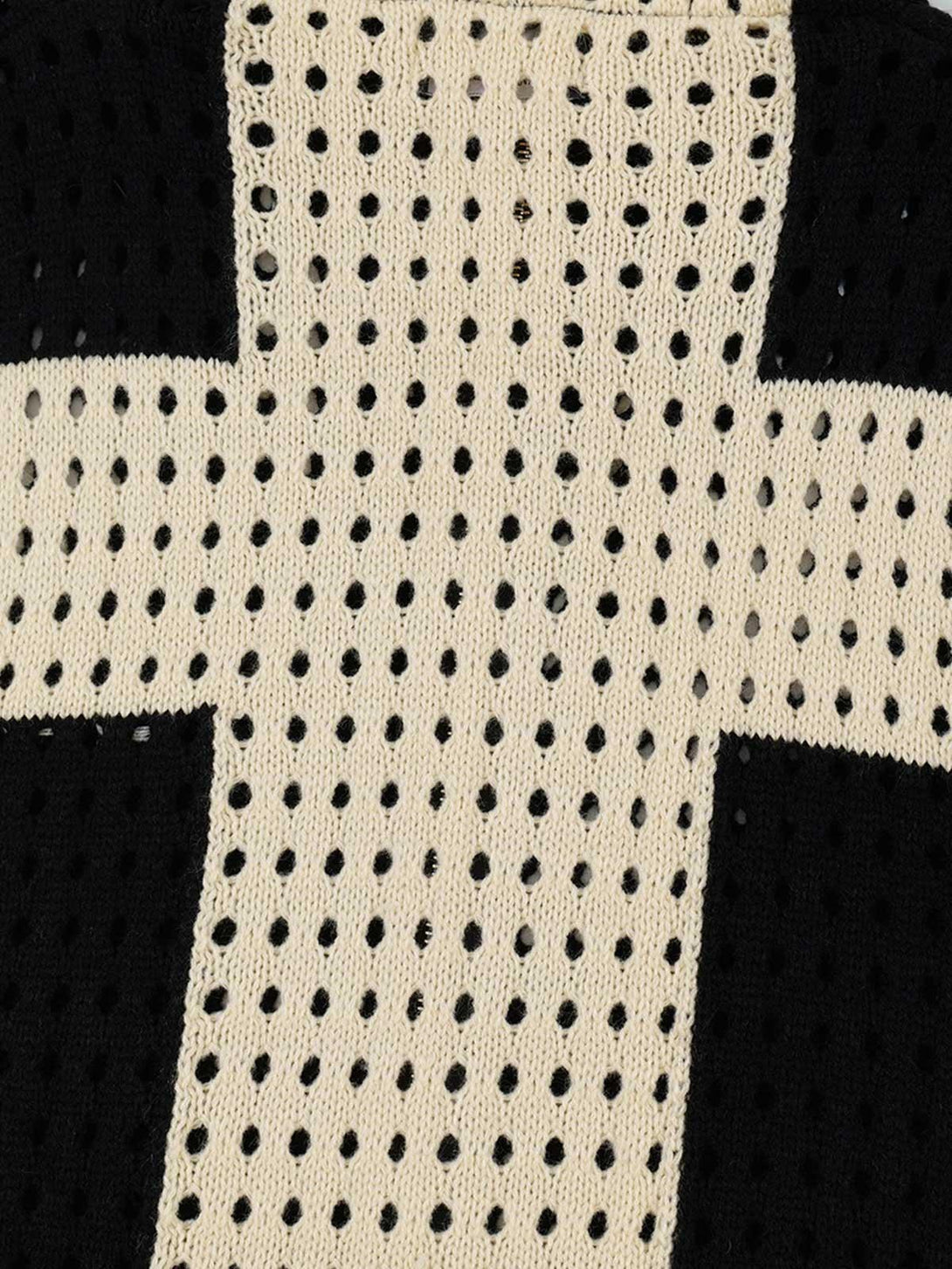 Texture and pattern showcased in TALISHKO's cross jacquard jacket, highlighting unique design.