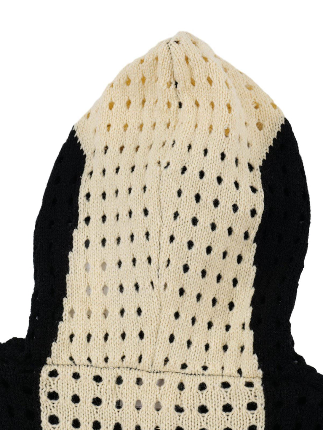 A detailed view of the TALISHKO jacket's cross jacquard pattern showcasing its unique texture.