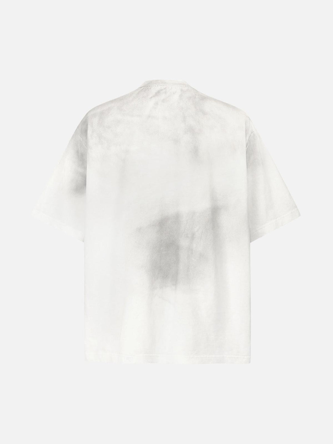 Back view of a graphic T-shirt by TALISHKO, showcasing a subtle design with a relaxed fit.