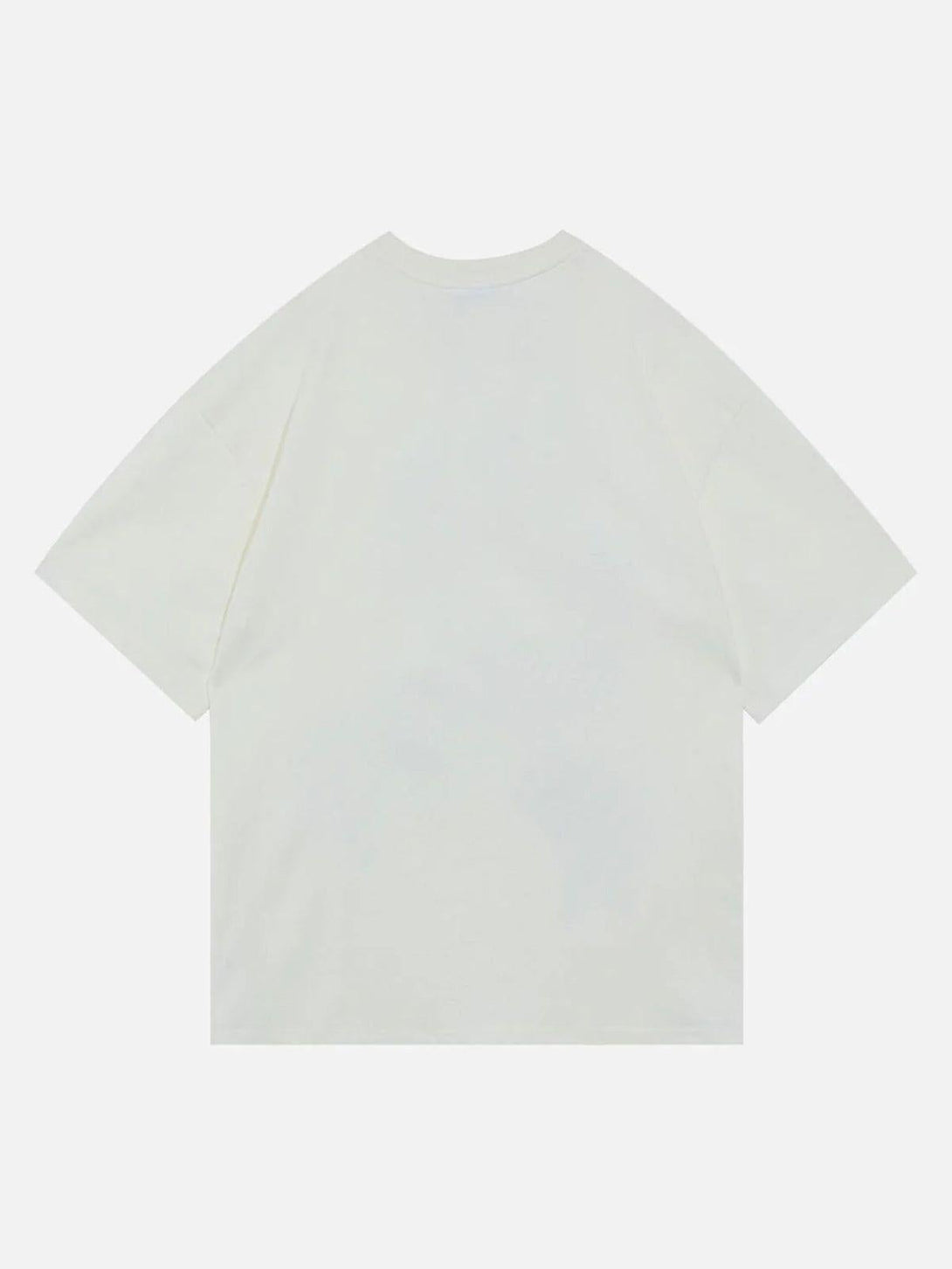 Back view of a white cotton tee by TALISHKO, featuring a clean, minimalist design.