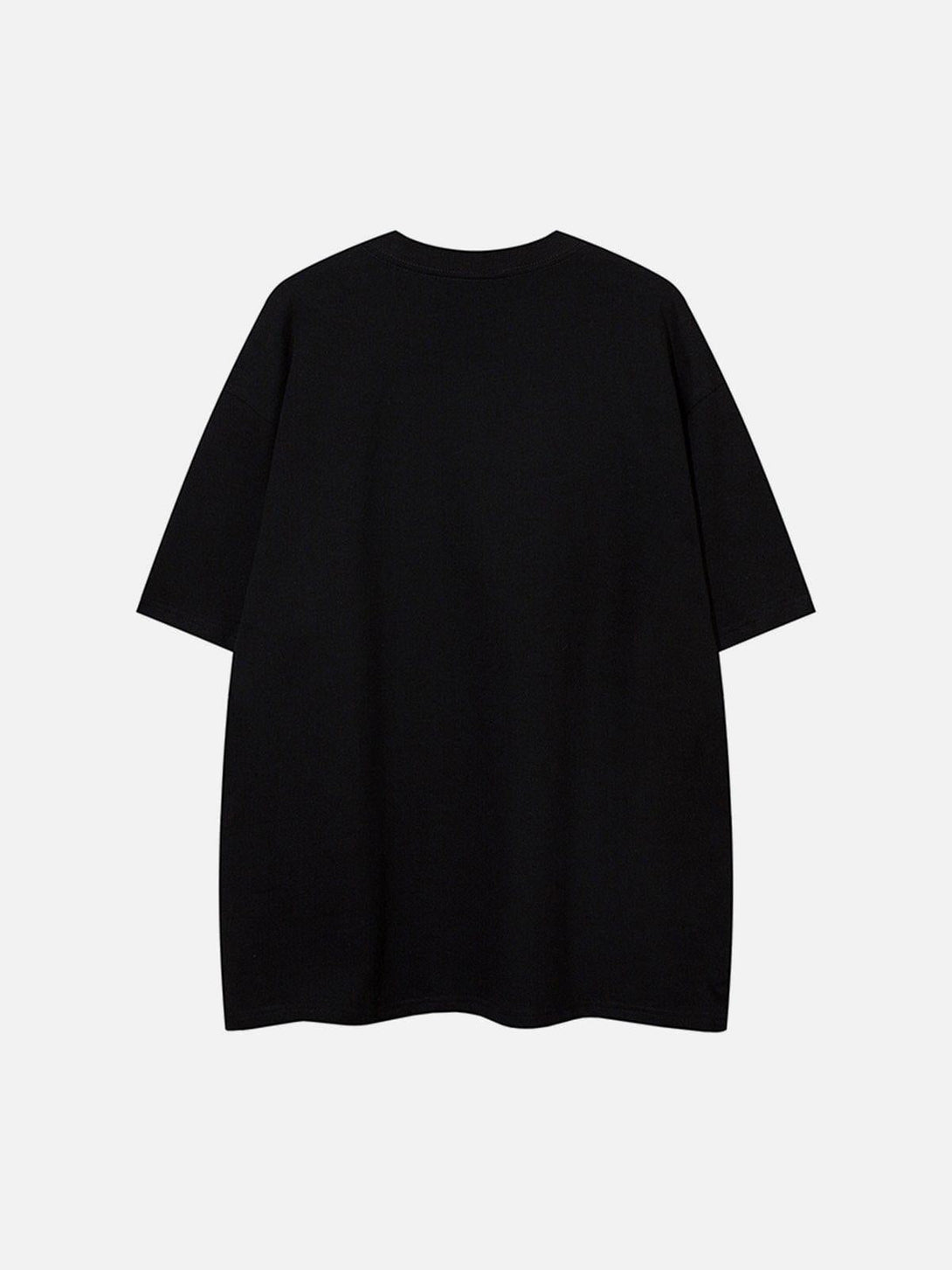 Back view of black tee by TALISHKO, showcasing a relaxed fit for a stylish look.