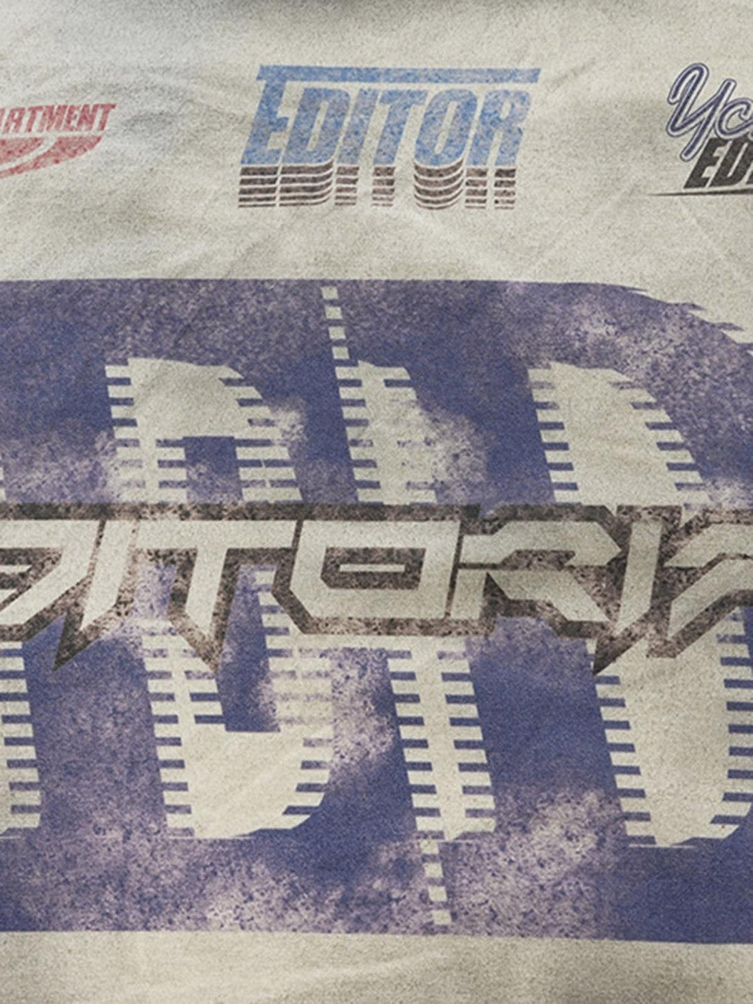 TALISHKO T-shirt's intricate graphic design on dirty wash fabric for a bold street style.