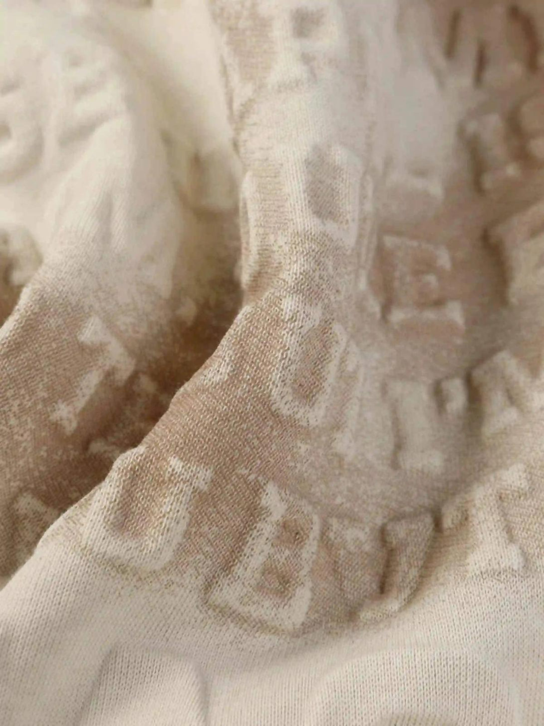 Texture and pattern showcased on a TALISHKO hoodie, highlighting its unique 3D design.