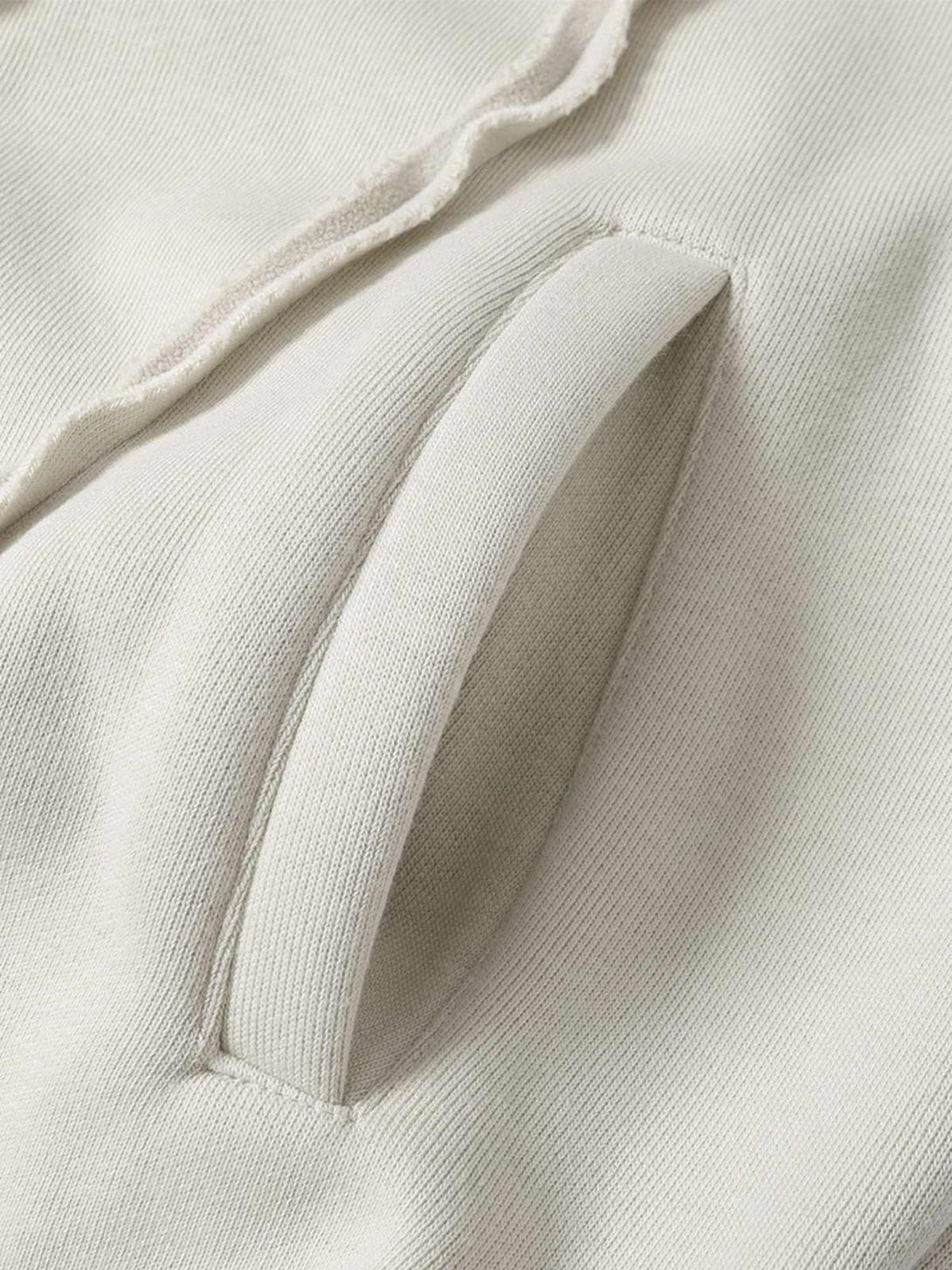 Detailed look at TALISHKO jacket pocket, showcasing ribbed texture and fine stitching.