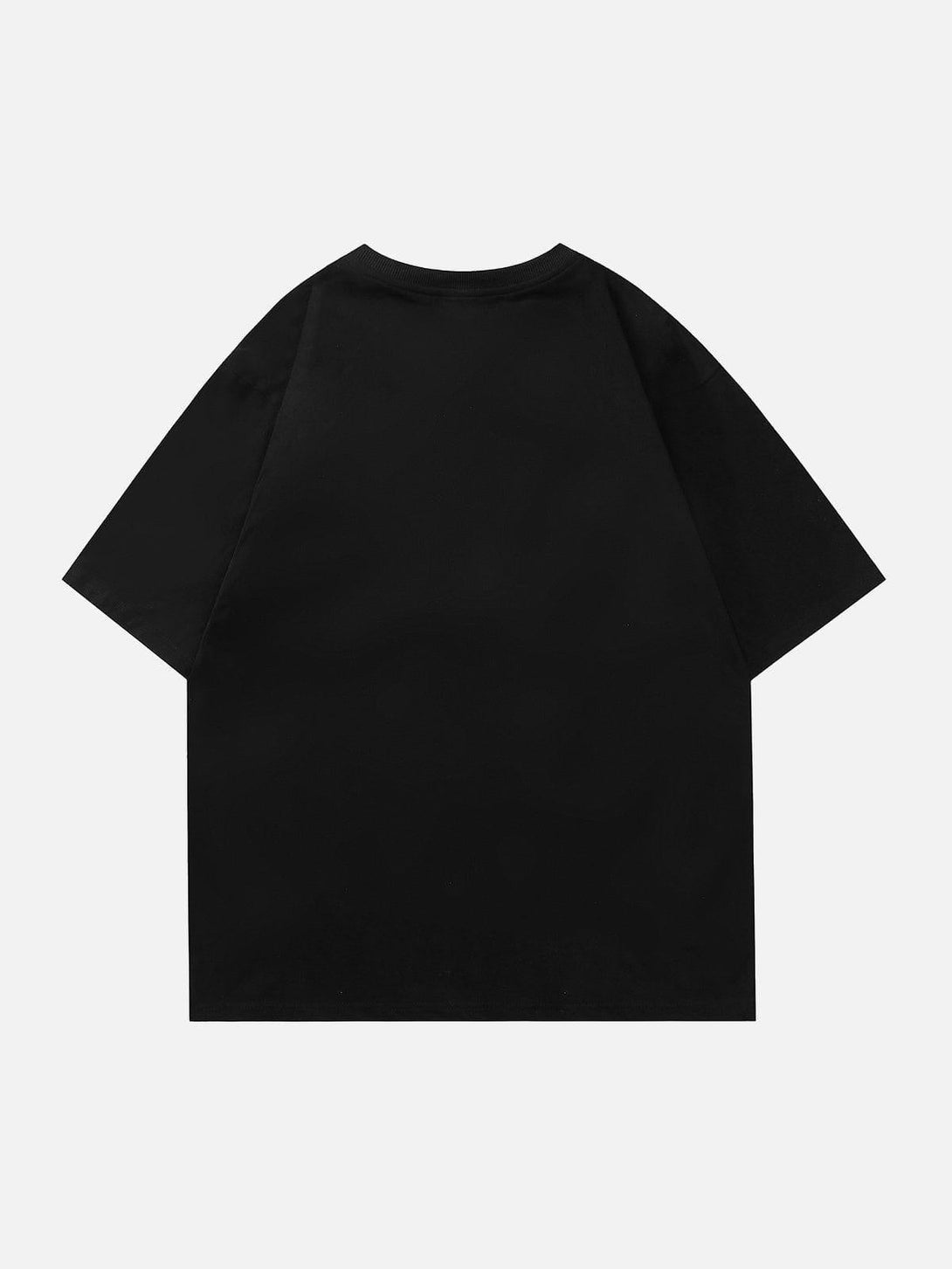 Back view of black TALISHKO tee, showcasing its simple and versatile design.