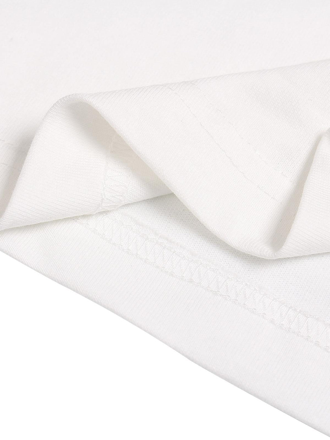 Detailed fabric and stitching of TALISHKO's fun graphic print T-shirt, showcasing quality craftsmanship.