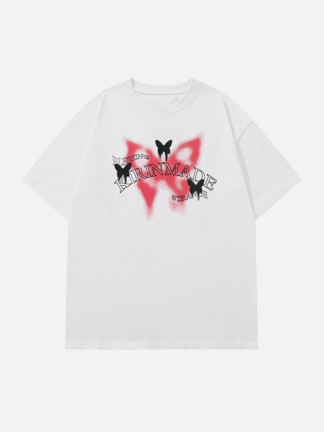 TALISHKO butterfly graphic tee with bold red and black design, ideal for trendy summer looks.