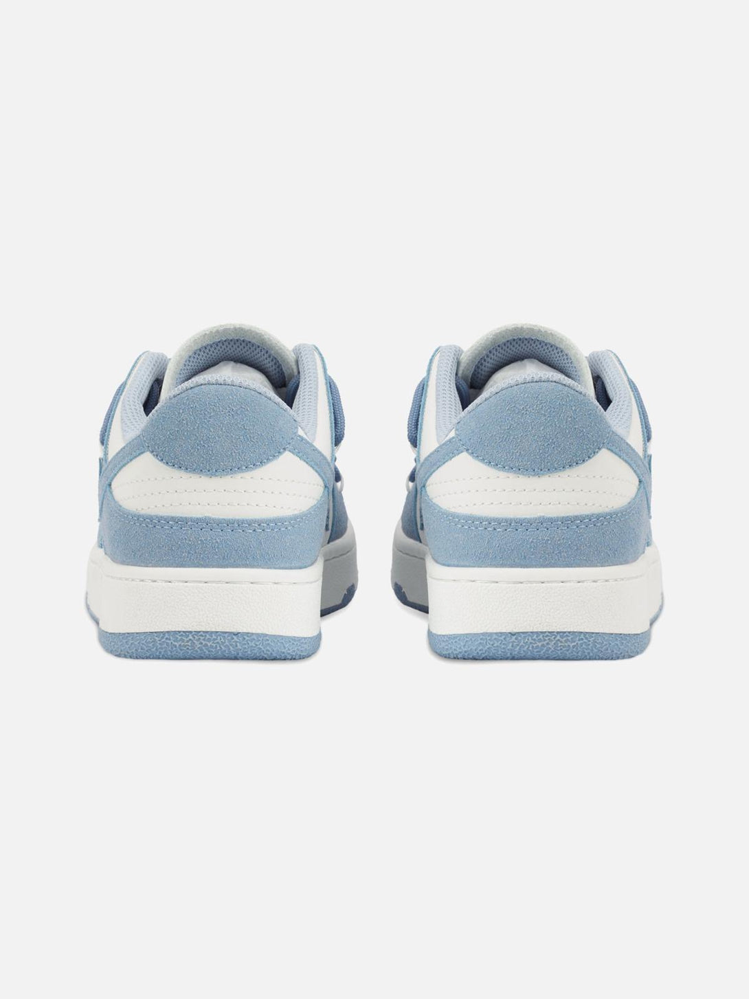 Back view of TALISHKO board shoes in haze blue, showcasing the stylish design and color accents.