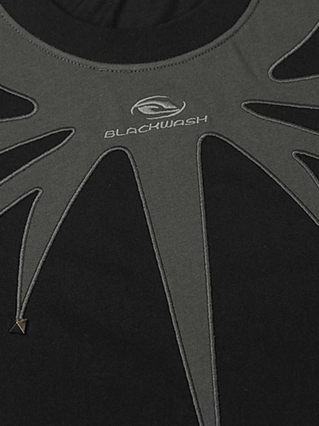 Intricate design detail on a Heavy Cleanfit Embroidery T-shirt by TALISHKO, showcasing unique style.