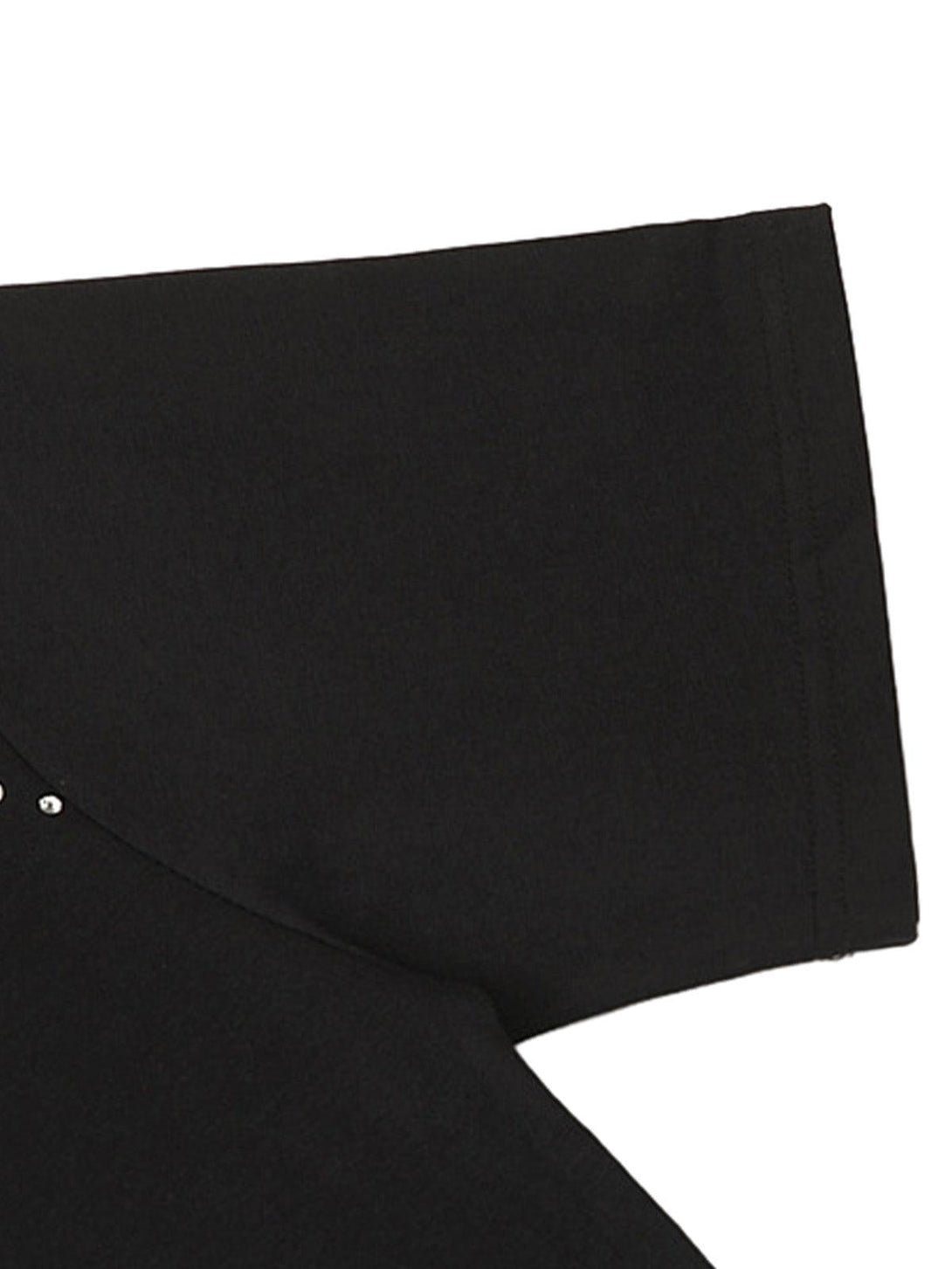 TALISHKO short-sleeve T-shirt showcasing detailed black fabric and sleek stitching.
