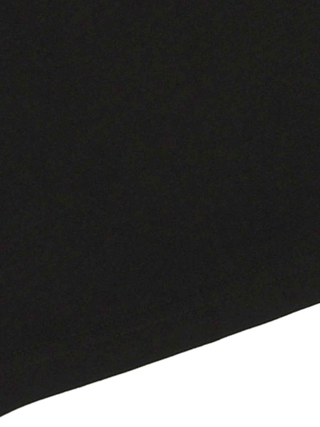 A tight crop highlighting the black fabric of TALISHKO's rhinestone short-sleeve T-shirt.