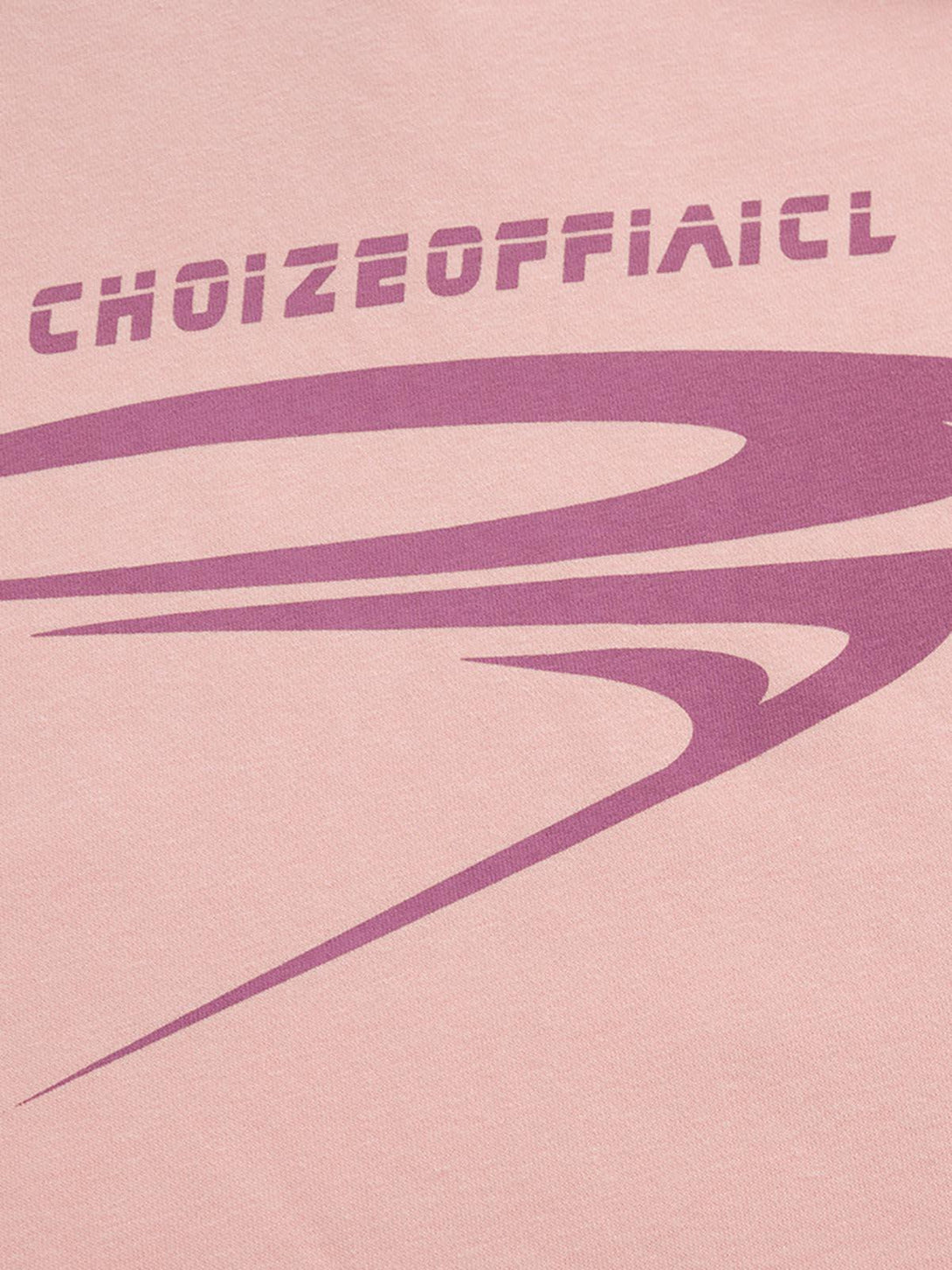Zoomed-in view of TALISHKO hoodie, showcasing bold purple lettering and sleek graphic design.