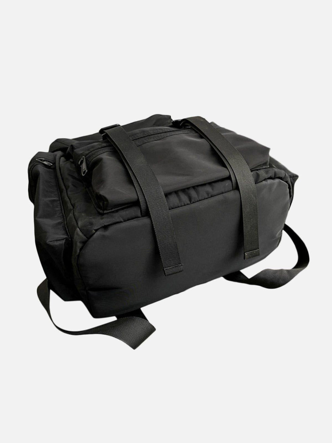 A detailed view of TALISHKO's high-capacity backpack, highlighting its robust design and secure straps.