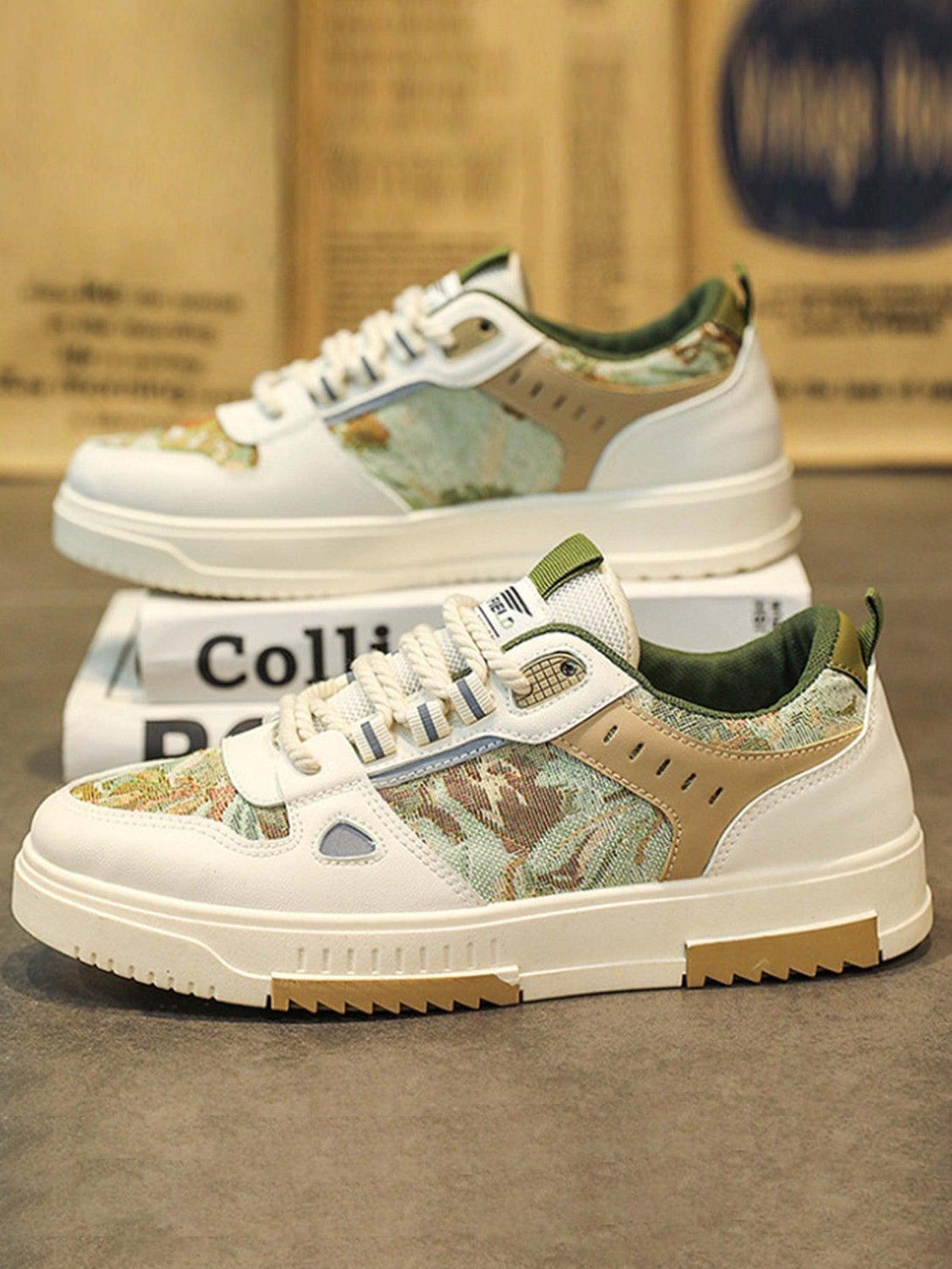 Stylish TALISHKO board shoes with a unique pattern and durable sole, perfect for casual wear.