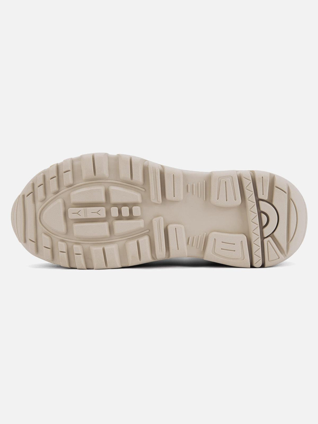 Detailed view of the rugged sole design on TALISHKO hiking shoes, emphasizing durability.