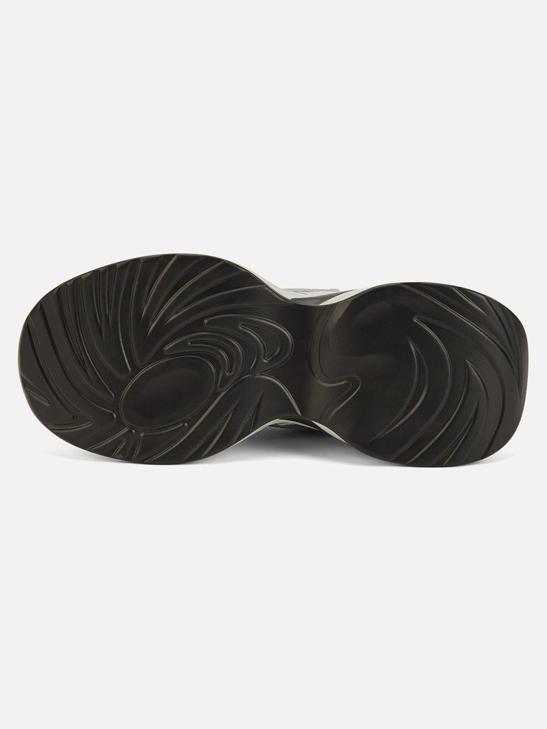 Intricate sole design of TALISHKO hip hop sneakers, showcasing dynamic patterns for urban flair.