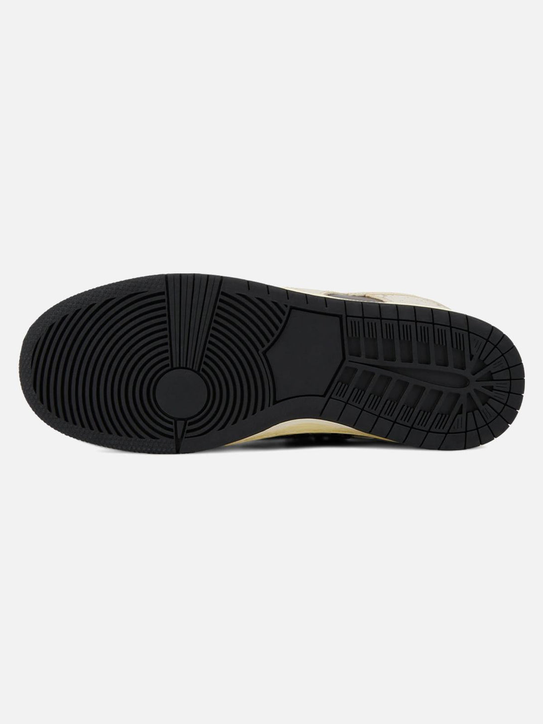 Detailed look at the sole of TALISHKO High Street Love Sneakers, featuring a black tread pattern.