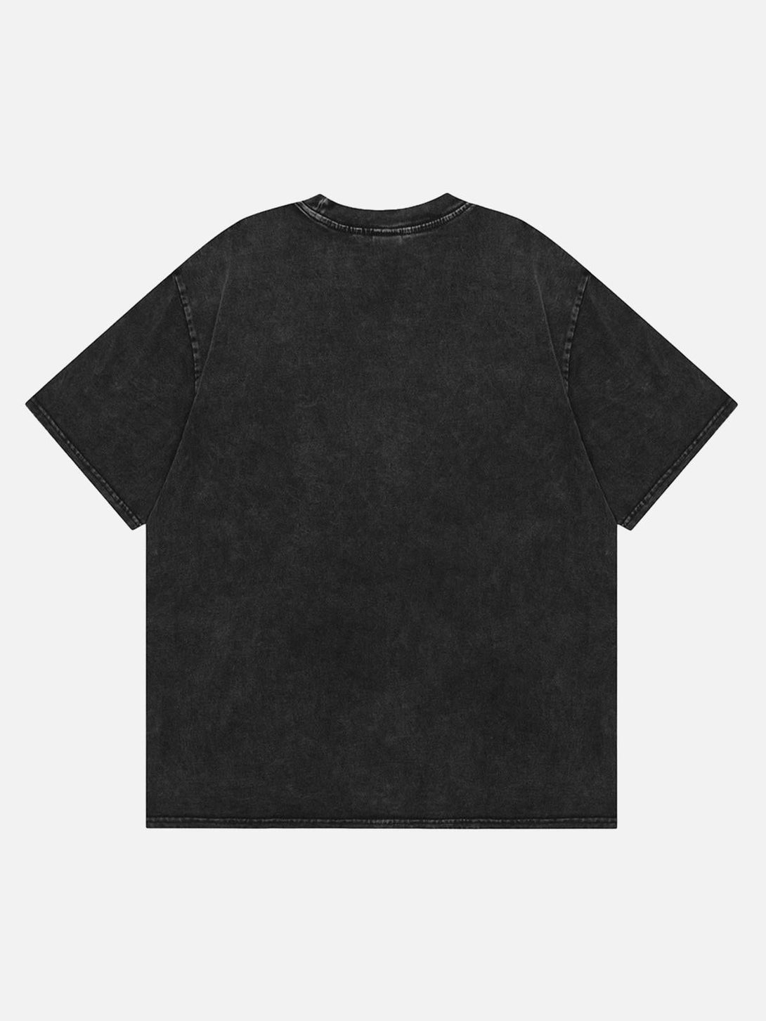 Back view of a black T-shirt by TALISHKO, showcasing a relaxed, urban style.