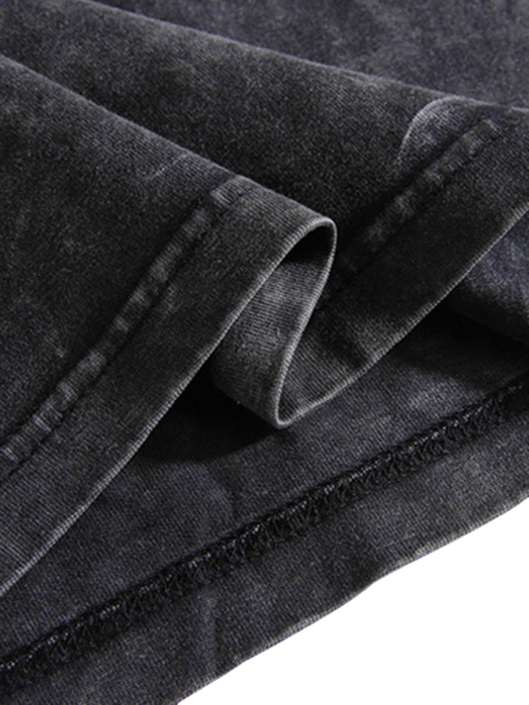 Intricate look at the soft texture and stitching on TALISHKO's hip hop T-shirt.