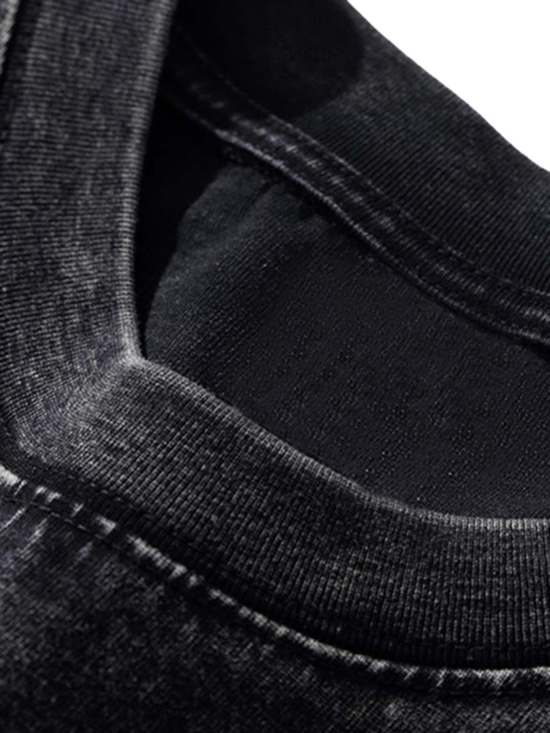 Detailed fabric and stitching of TALISHKO's hip hop T-shirt, highlighting its quality and texture.