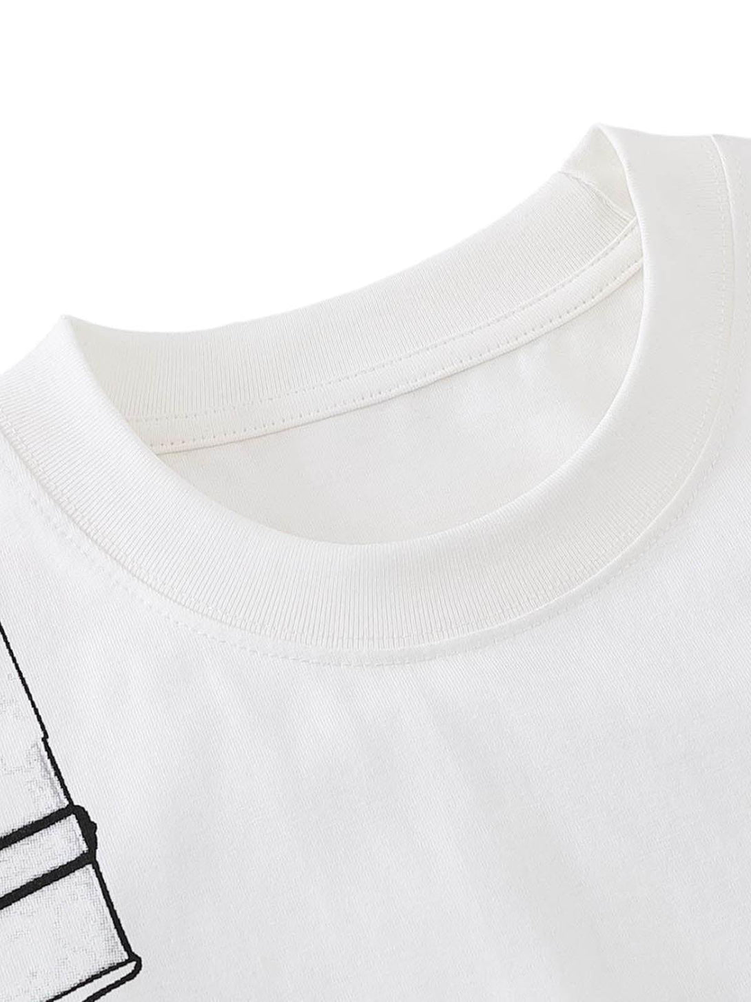 A tight crop highlighting TALISHKO's graphic T-shirt collar and print detail.