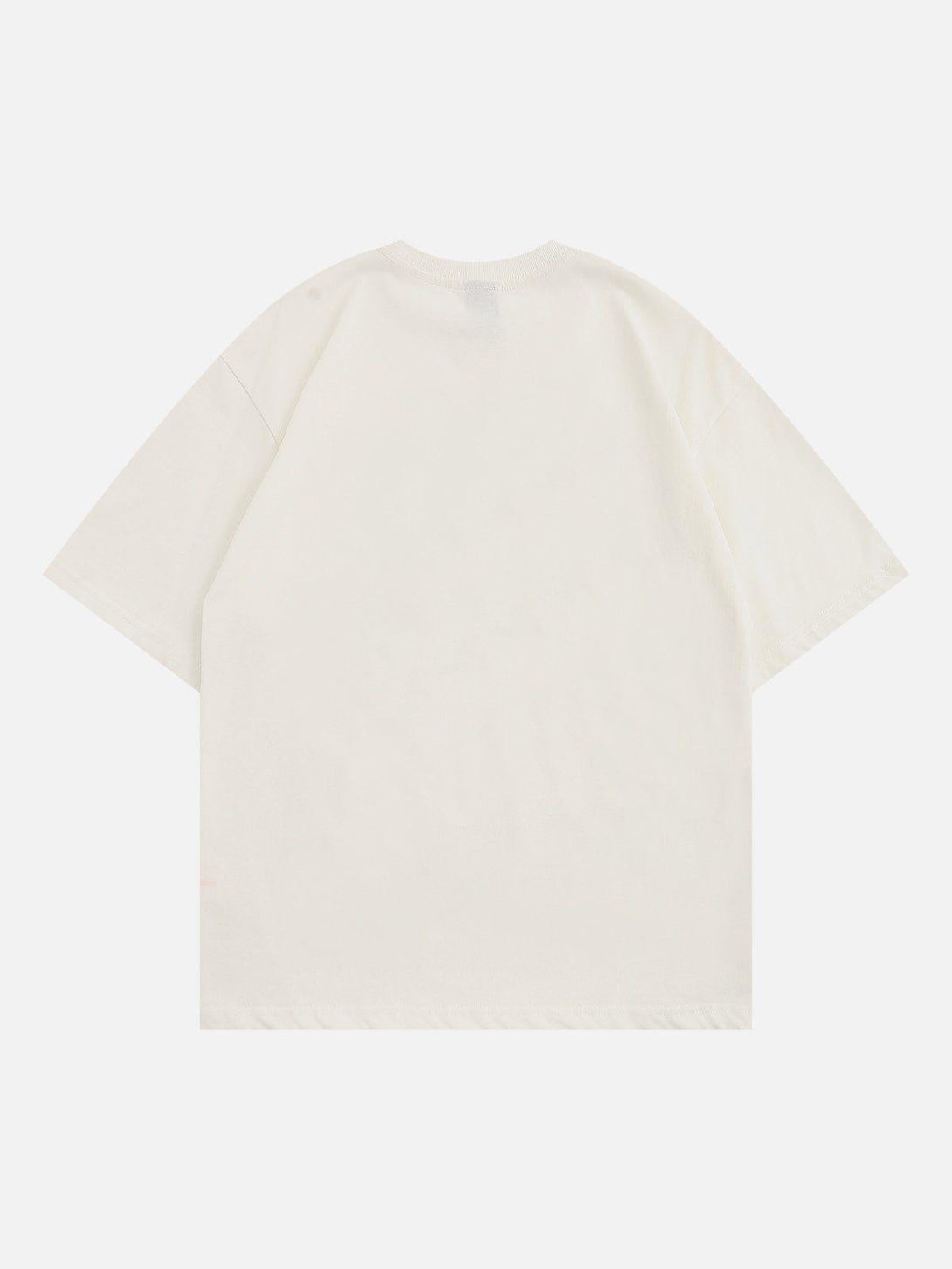 Back view of a white TALISHKO tee, highlighting its minimalist design and relaxed fit.