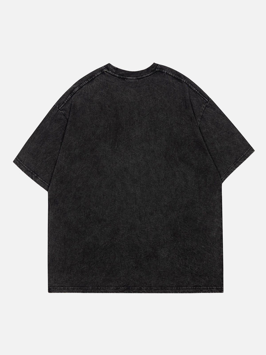Back view of the black TALISHKO tee showcasing its casual fit and subtle texture.