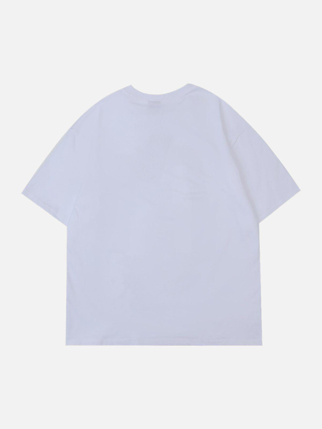 Back view of a white tee by TALISHKO, offering a minimalist and casual look.