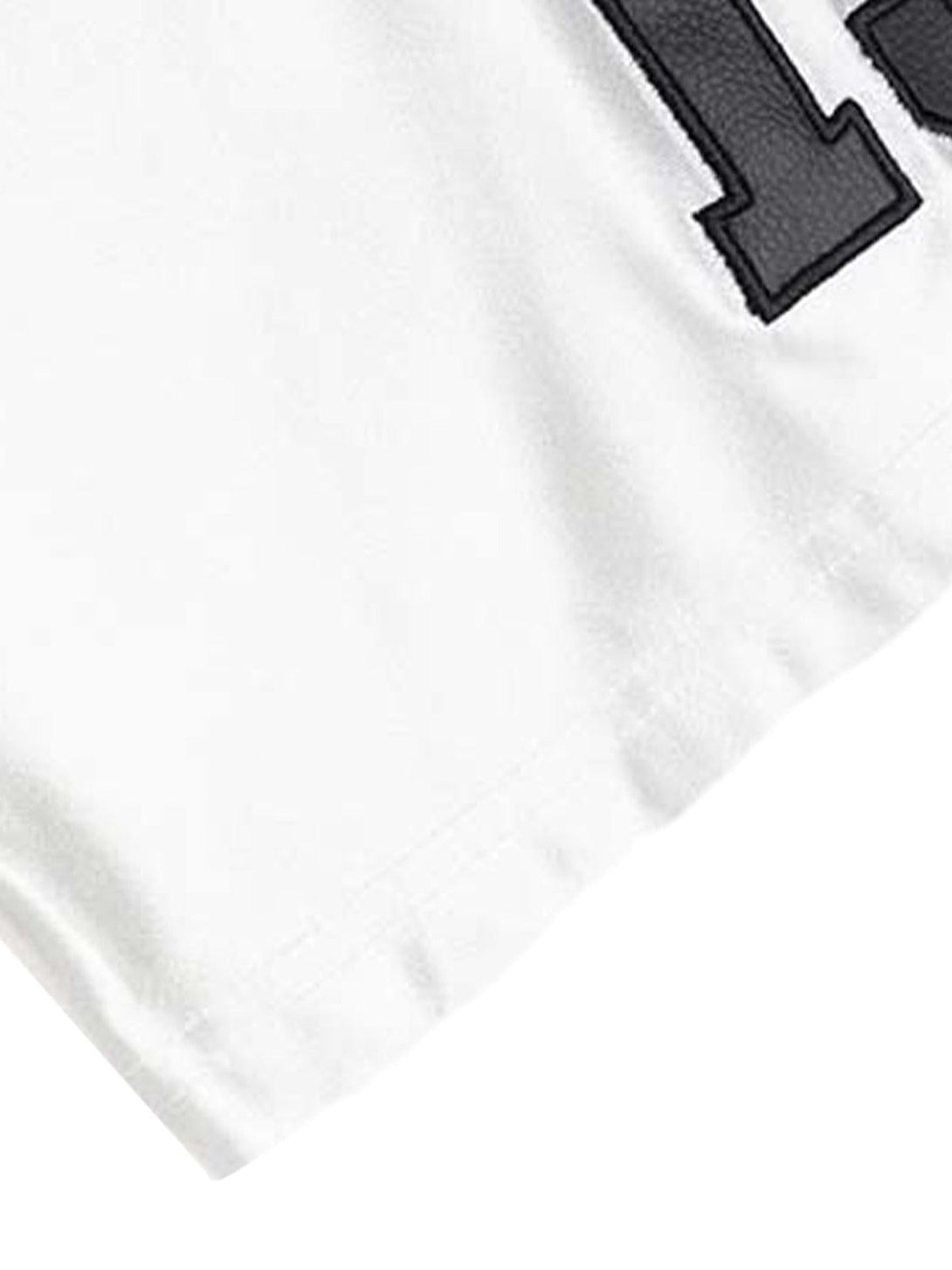 A detailed view of the number "88" print on a white T-shirt by TALISHKO.