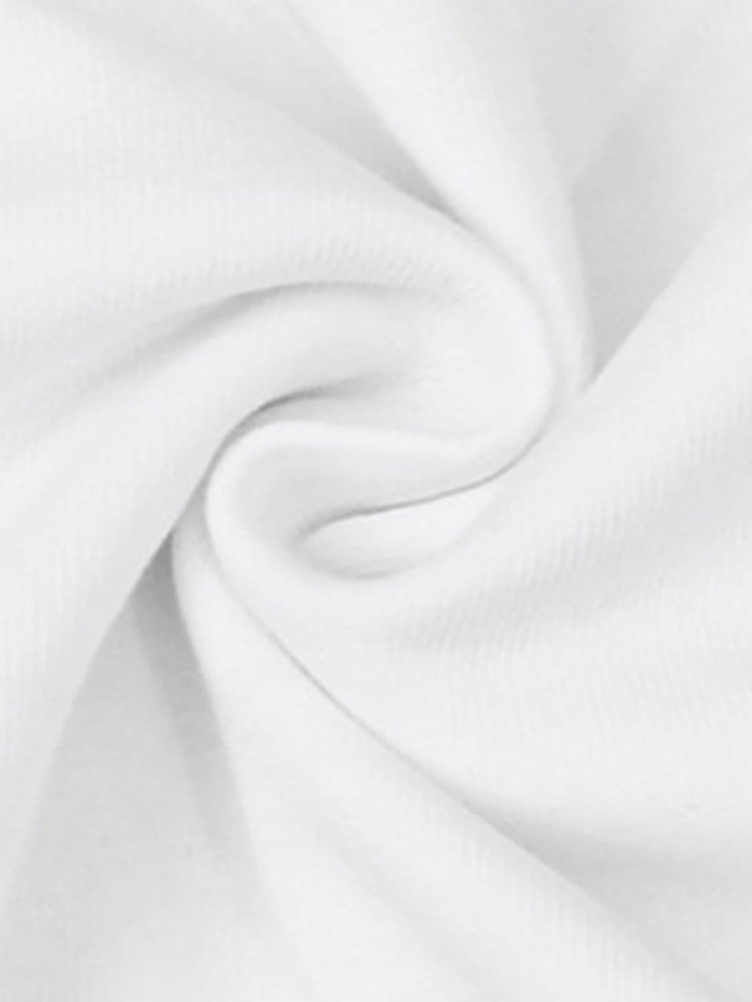 A close-up of the white fabric texture by TALISHKO, highlighting its soft and comfortable quality.