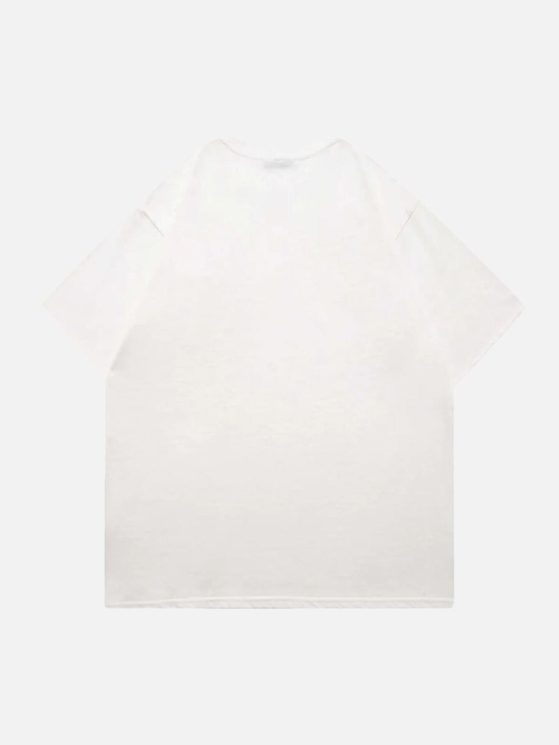 Back view of a white TALISHKO T-shirt, highlighting its clean and minimalist design.