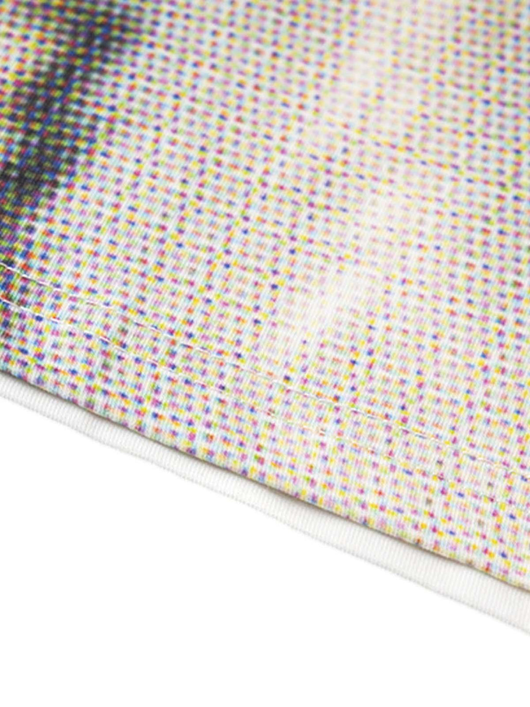 Detailed fabric and stitching of TALISHKO's retro cute cat print T-shirt, showcasing vibrant texture.