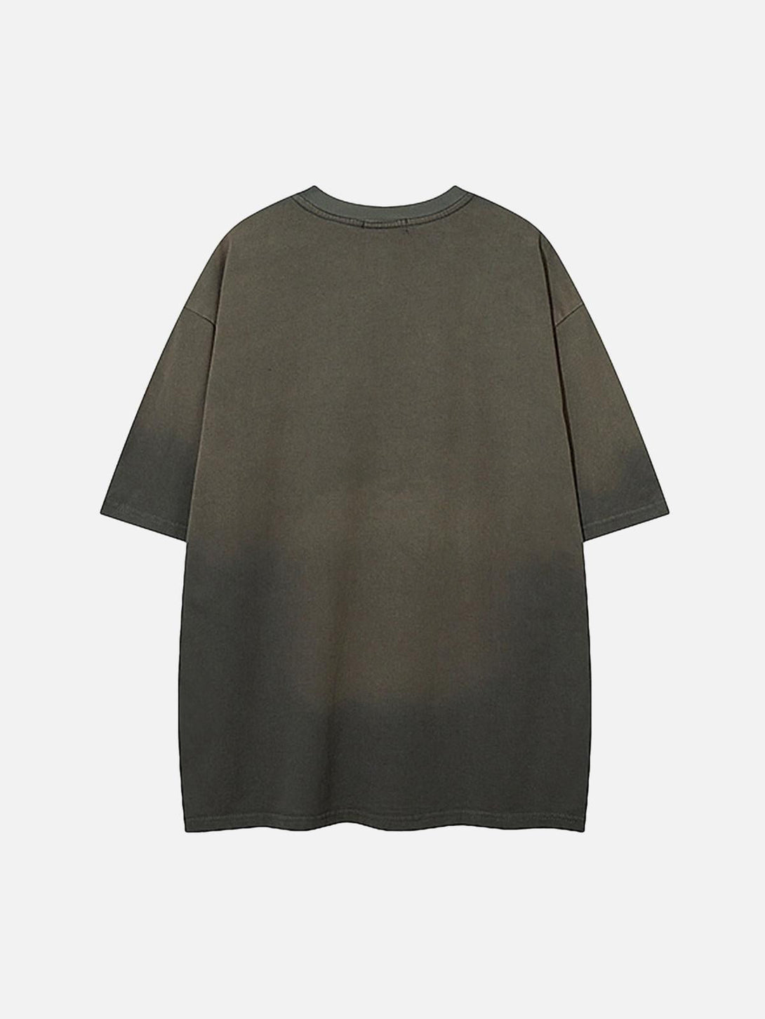 Back view of TALISHKO t-shirt in a dark shade, highlighting its relaxed fit and casual style.