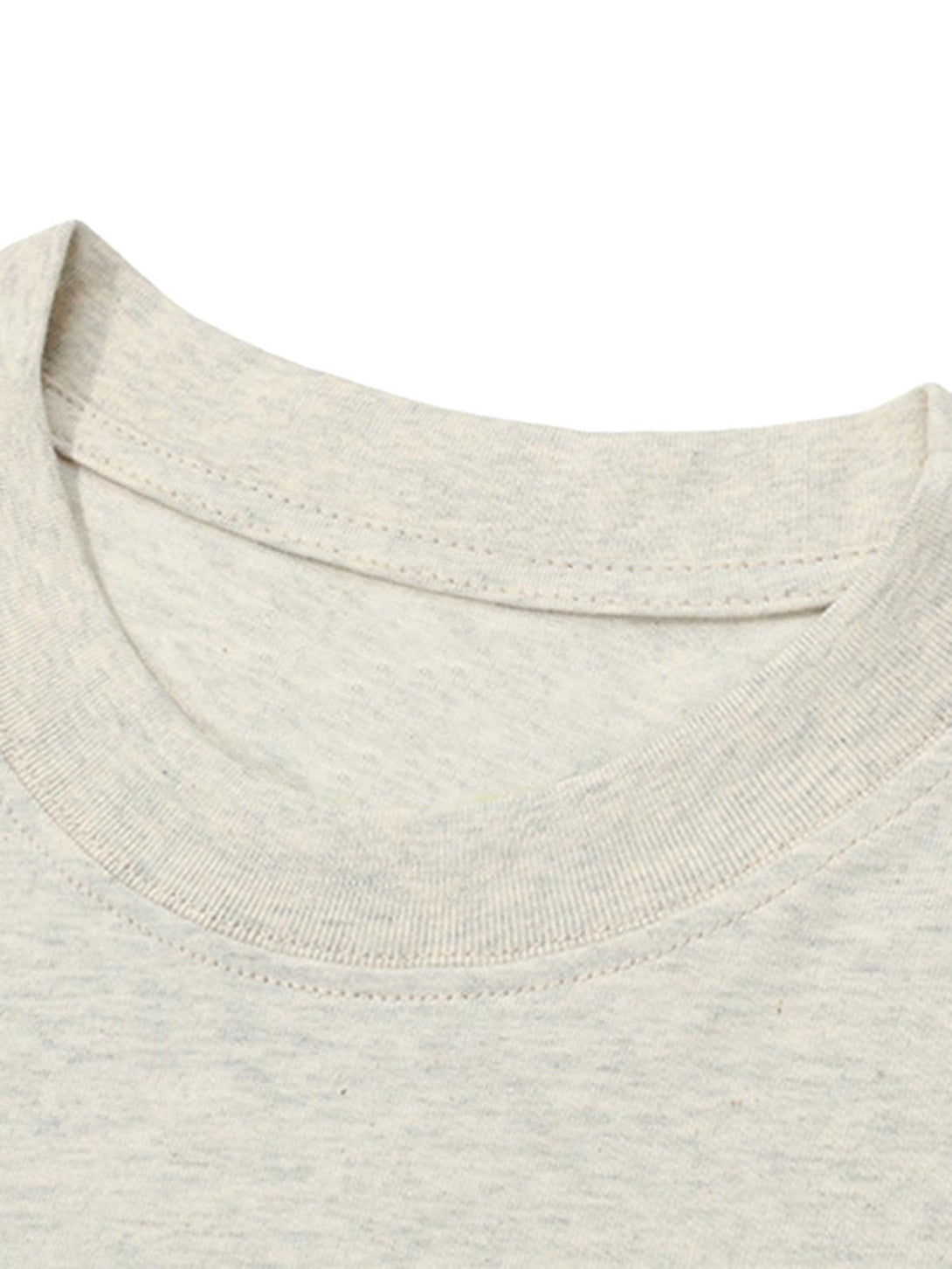A close-up of TALISHKO T-shirt collar highlighting its soft fabric and neat stitching.