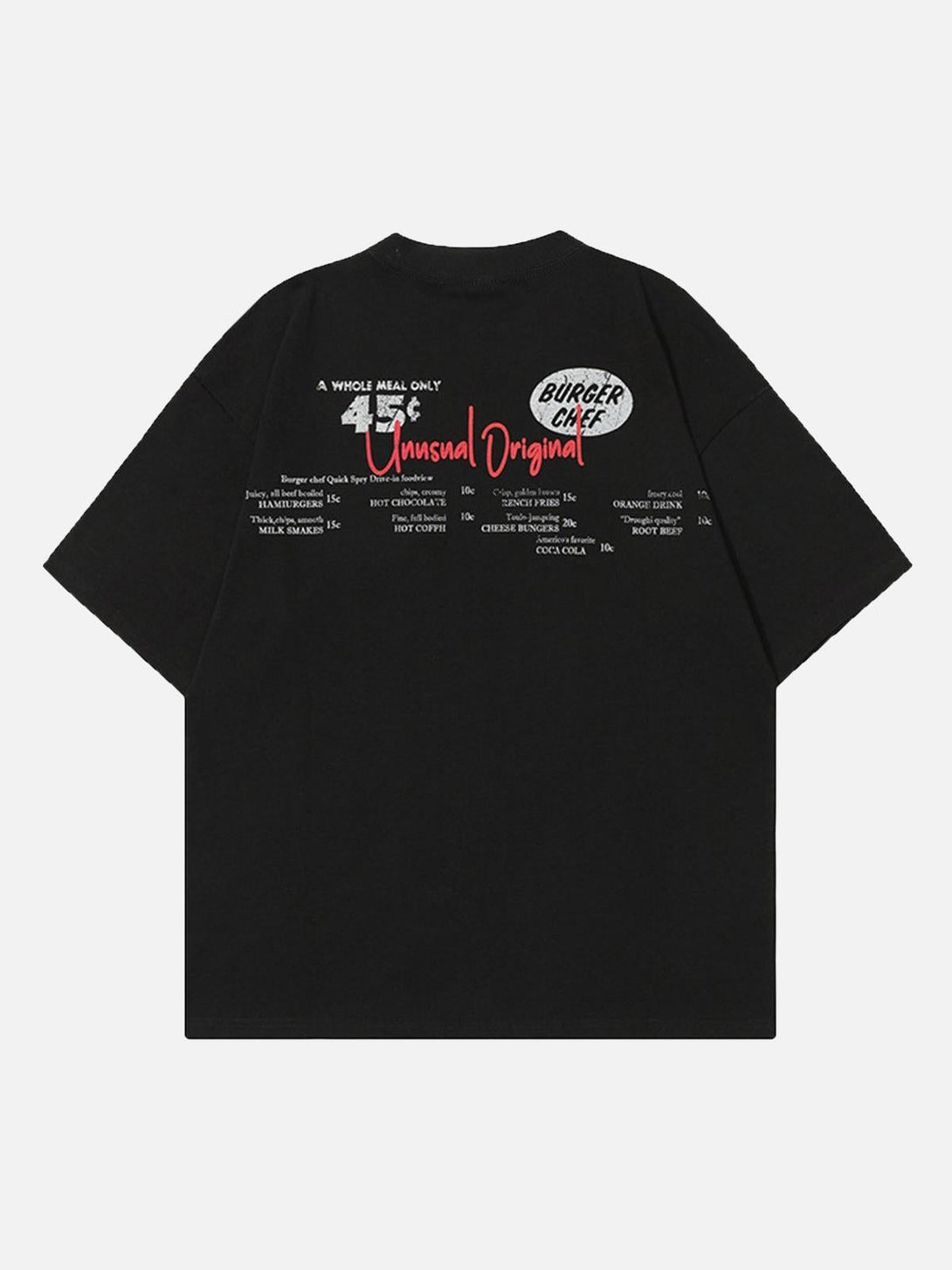 Back view of TALISHKO black T-shirt featuring a retro graphic with a hip-hop vibe.