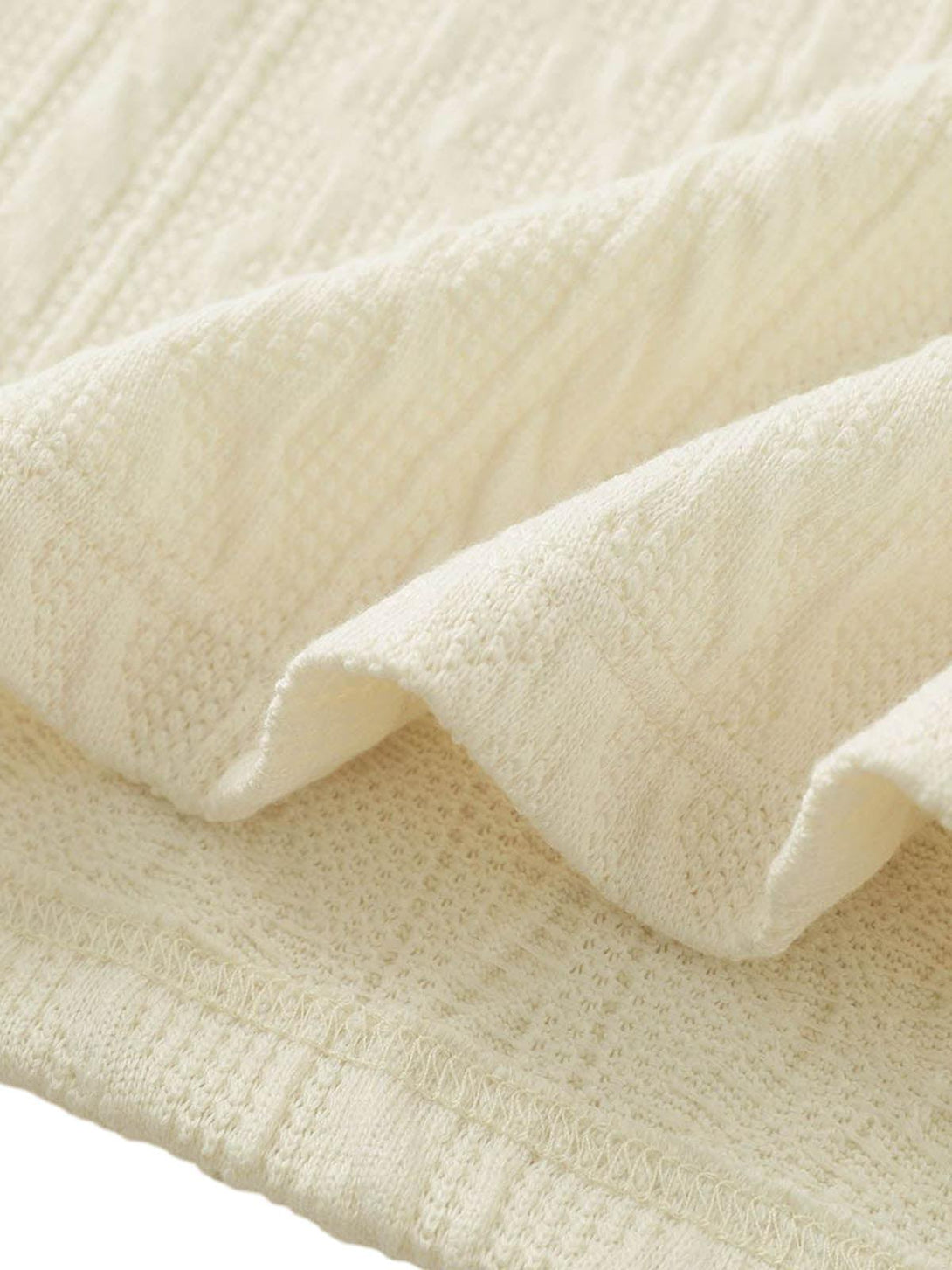 Zoomed-in texture of TALISHKO’s retro polo shirt fabric, showcasing intricate knit details.