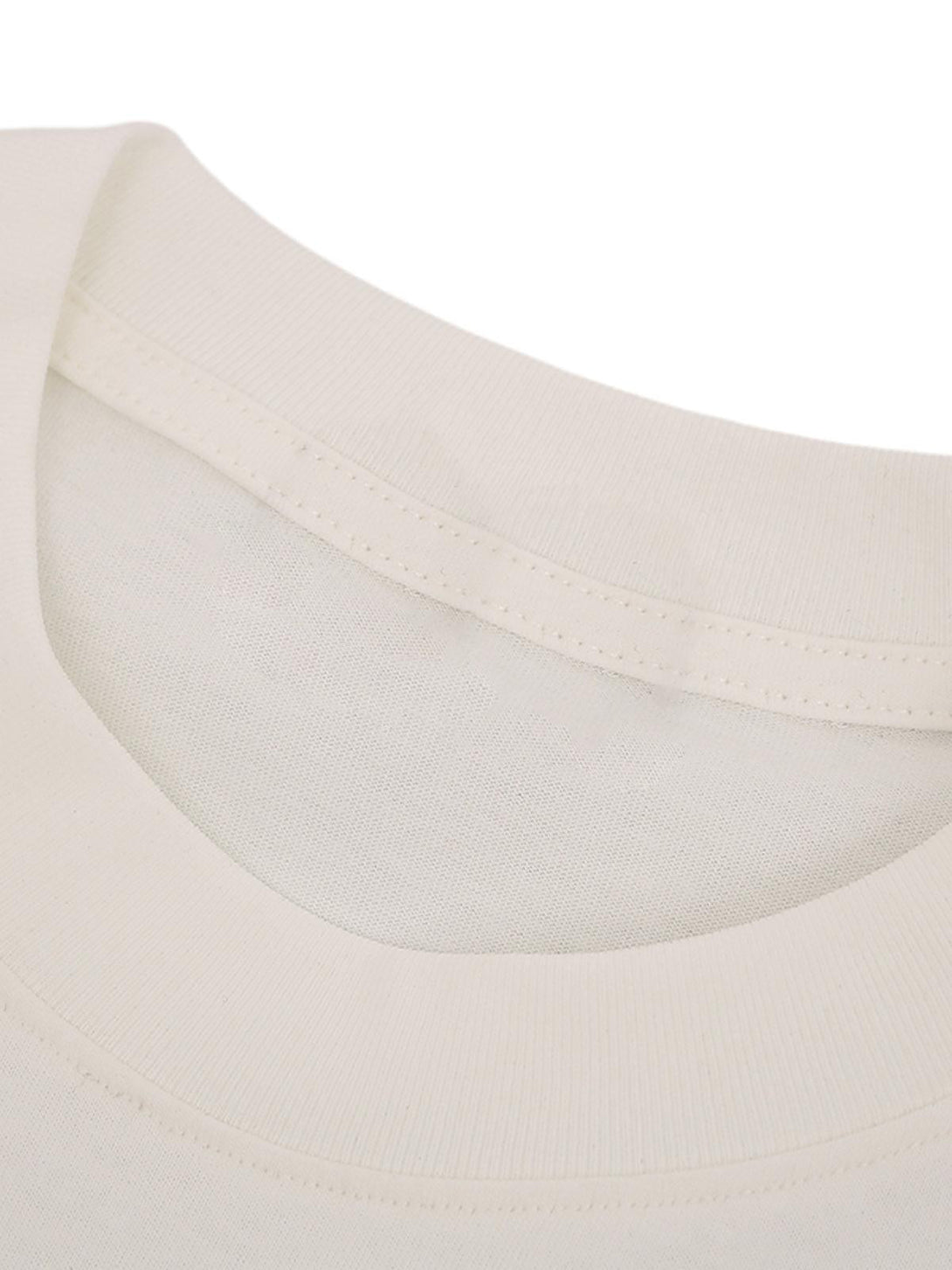 Detailed view of the neckline on a TALISHKO T-shirt, highlighting quality stitching and fabric.