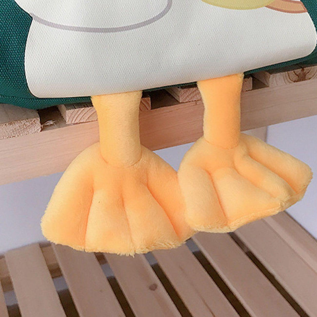 Playful duck feet detail on a TALISHKO canvas bag, adding whimsy to your everyday style.