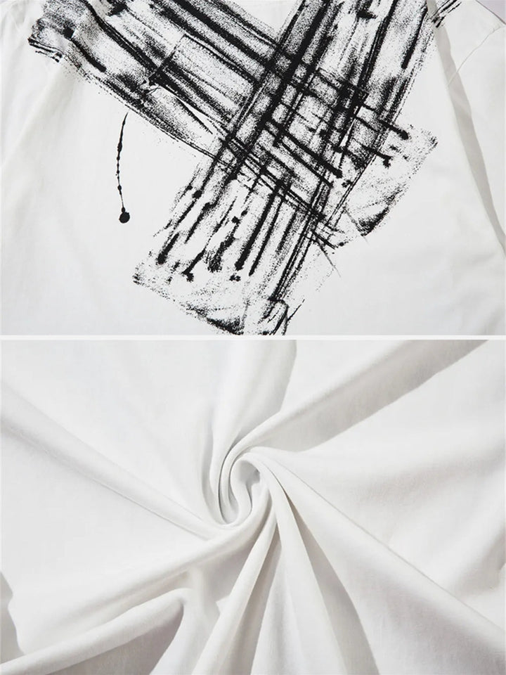 TALISHKO - Abstract Paint Ripped Tee - streetwear fashion - talishko.com