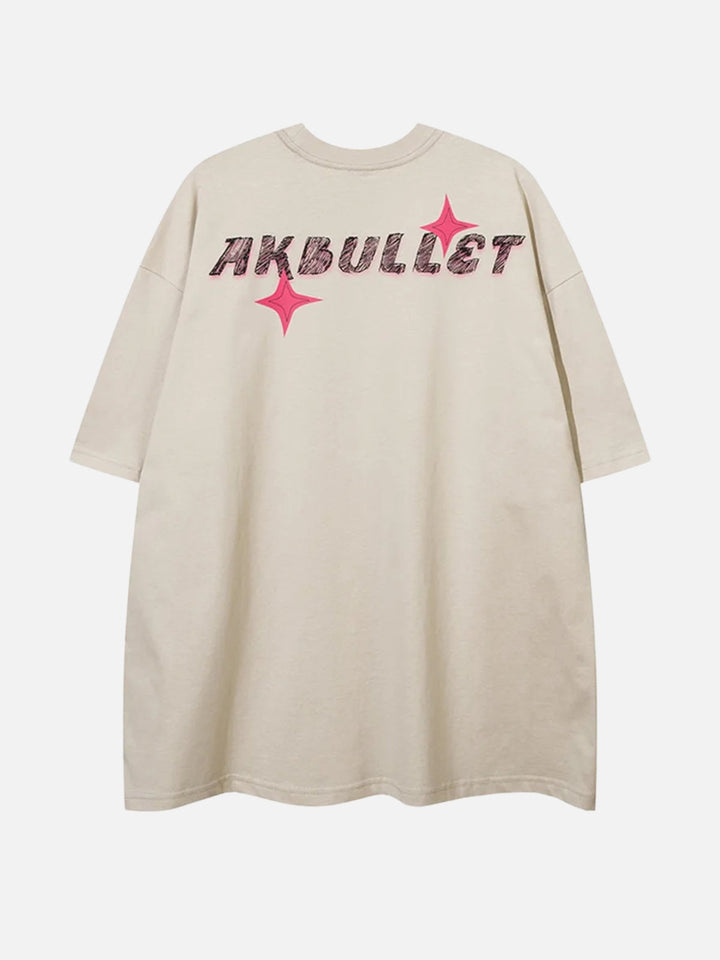 TALISHKO - Akbullet Abstract Print Double-sided Tee - streetwear fashion - talishko.com