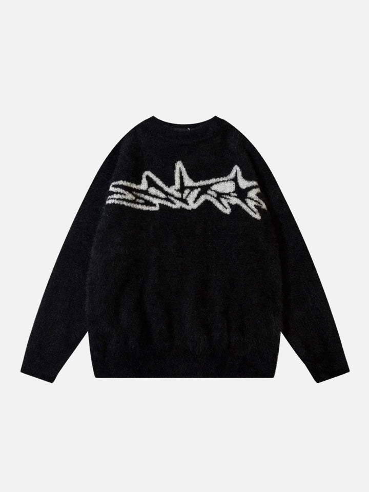 TALISHKO - Barbed Jacquard Knitted Sweater - streetwear fashion - talishko.com