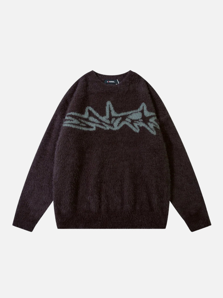 TALISHKO - Barbed Jacquard Knitted Sweater - streetwear fashion - talishko.com