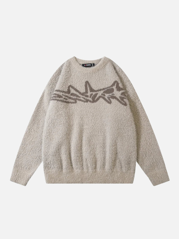 TALISHKO - Barbed Jacquard Knitted Sweater - streetwear fashion - talishko.com