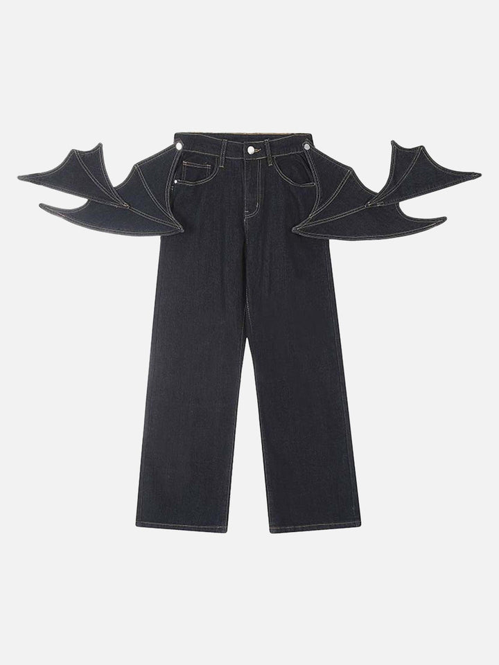 TALISHKO - Bat Wing Straight Leg Jeans, streetwear fashion, talishko.com